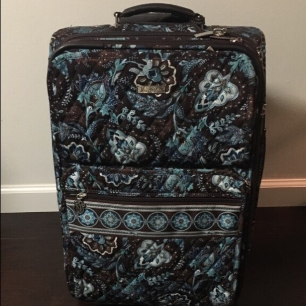 Rare Vera Bradley Java Blue rolling luggage